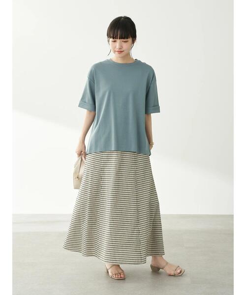 earth music&ecology(アースミュージックアンドエコロジー)の「スムースバックスリットTシャツ *(Tシャツ/カットソー・レディース・ピンク/チャコールグレー/ブラック/ミント/グレイッシュベージュ/オフホワイト・FREE)」の22枚目の写真