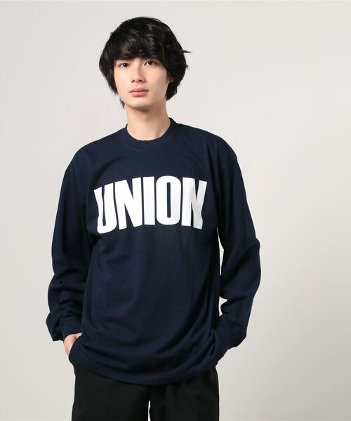 UNION（ユニオン）の「BIG LOGO LS TEE Tシャツ　ロンT（Tシャツ/カットソー・メンズ・ブラック/ホワイト/ネイビー・LARGE/MEDIUM/X-LARGE）」の8枚目の写真