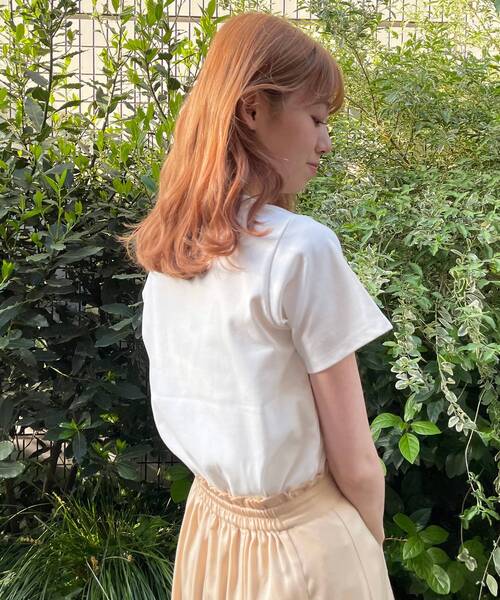 MAJESTIC LEGON（マジェスティックレゴン）の「ビーズロゴTee（Tシャツ/カットソー・レディース・オフホワイト/ピンクベージュ/ブラック・SMALL/MEDIUM）」の12枚目の写真