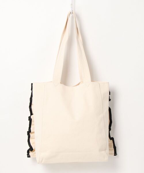 ems excite（エムズエキサイト）の「フリルロゴトートBAG（トートバッグ・レディース・オフホワイト/アイボリー・FREE）」の6枚目の写真