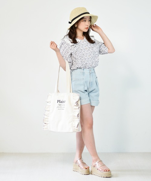 ems excite（エムズエキサイト）の「フリルロゴトートBAG（トートバッグ・レディース・オフホワイト/アイボリー・FREE）」の8枚目の写真