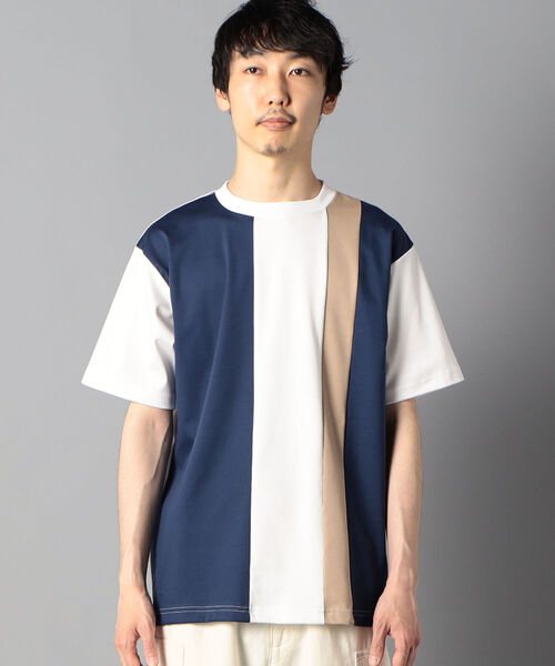 NOLLEY'S goodman（ノーリーズグッドマン）の「配色切替 Tシャツ（Tシャツ/カットソー・メンズ・ホワイト系その他6/ブルー系その他7・SMALL/MEDIUM/LARGE/X-LARGE）」の15枚目の写真