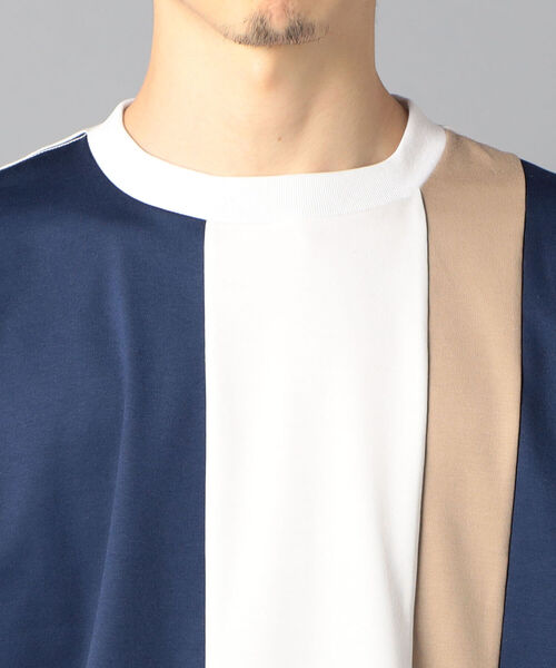 NOLLEY'S goodman（ノーリーズグッドマン）の「配色切替 Tシャツ（Tシャツ/カットソー・メンズ・ホワイト系その他6/ブルー系その他7・SMALL/MEDIUM/LARGE/X-LARGE）」の12枚目の写真