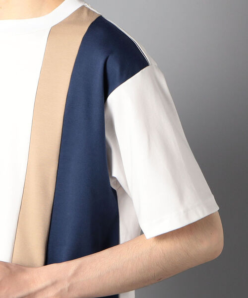 NOLLEY'S goodman（ノーリーズグッドマン）の「配色切替 Tシャツ（Tシャツ/カットソー・メンズ・ホワイト系その他6/ブルー系その他7・SMALL/MEDIUM/LARGE/X-LARGE）」の11枚目の写真