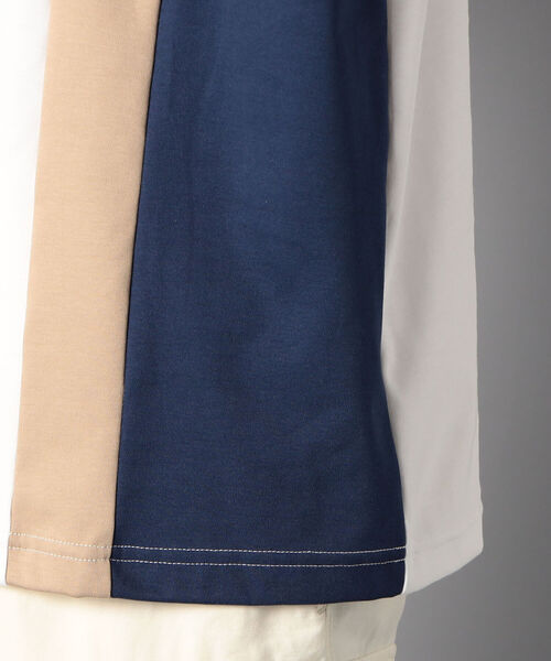 NOLLEY'S goodman（ノーリーズグッドマン）の「配色切替 Tシャツ（Tシャツ/カットソー・メンズ・ホワイト系その他6/ブルー系その他7・SMALL/MEDIUM/LARGE/X-LARGE）」の10枚目の写真