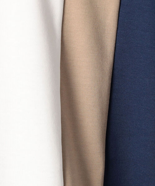 NOLLEY'S goodman（ノーリーズグッドマン）の「配色切替 Tシャツ（Tシャツ/カットソー・メンズ・ホワイト系その他6/ブルー系その他7・SMALL/MEDIUM/LARGE/X-LARGE）」の9枚目の写真