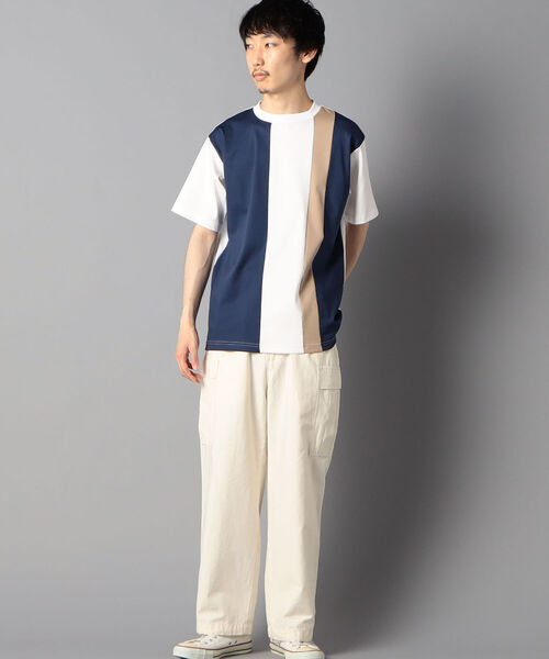 NOLLEY'S goodman（ノーリーズグッドマン）の「配色切替 Tシャツ（Tシャツ/カットソー・メンズ・ホワイト系その他6/ブルー系その他7・SMALL/MEDIUM/LARGE/X-LARGE）」の6枚目の写真