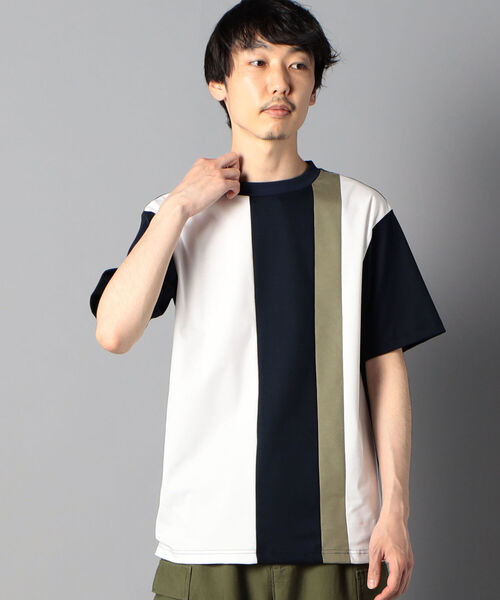 NOLLEY'S goodman（ノーリーズグッドマン）の「配色切替 Tシャツ（Tシャツ/カットソー・メンズ・ホワイト系その他6/ブルー系その他7・SMALL/MEDIUM/LARGE/X-LARGE）」の5枚目の写真