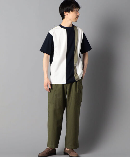 NOLLEY'S goodman（ノーリーズグッドマン）の「配色切替 Tシャツ（Tシャツ/カットソー・メンズ・ホワイト系その他6/ブルー系その他7・SMALL/MEDIUM/LARGE/X-LARGE）」の4枚目の写真