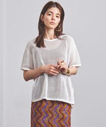 UNITED ARROWS | □UWMSC C/P MESH ショートスリーブ ニット(ニット/セーター)