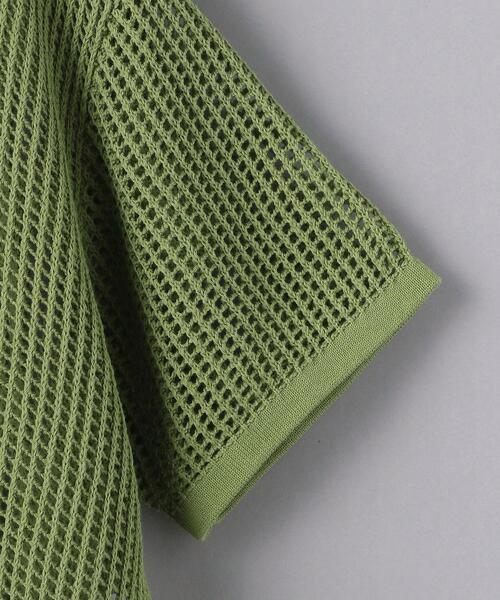UNITED ARROWS（ユナイテッドアローズ）の「□UWMSC C/P MESH ショートスリーブ ニット◆（ニット/セーター・レディース・ホワイト/ブラック/ケリー・FREE）」の12枚目の写真
