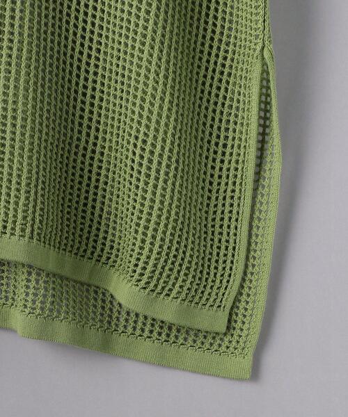 UNITED ARROWS（ユナイテッドアローズ）の「□UWMSC C/P MESH ショートスリーブ ニット◆（ニット/セーター・レディース・ホワイト/ブラック/ケリー・FREE）」の13枚目の写真