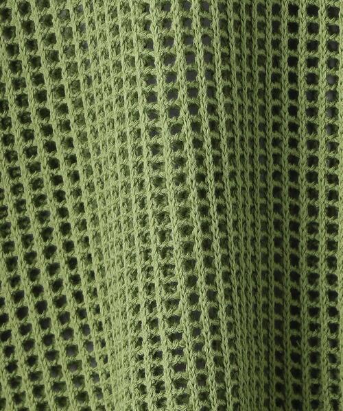 UNITED ARROWS（ユナイテッドアローズ）の「□UWMSC C/P MESH ショートスリーブ ニット◆（ニット/セーター・レディース・ホワイト/ブラック/ケリー・FREE）」の14枚目の写真