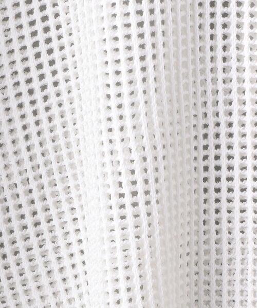 UNITED ARROWS（ユナイテッドアローズ）の「□UWMSC C/P MESH ショートスリーブ ニット◆（ニット/セーター・レディース・ホワイト/ブラック/ケリー・FREE）」の16枚目の写真