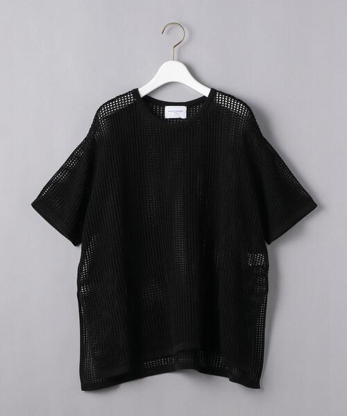 UNITED ARROWS（ユナイテッドアローズ）の「□UWMSC C/P MESH ショートスリーブ ニット◆（ニット/セーター・レディース・ホワイト/ブラック/ケリー・FREE）」の17枚目の写真
