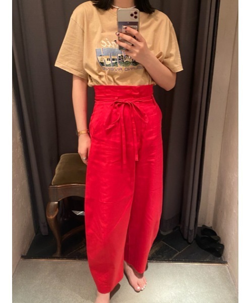 MOUSSY（マウジー）の「HIGH WAIST COCOON パンツ（その他パンツ・レディース・アイボリー/レッド/ベージュ系その他/ブラック・2/1）」の11枚目の写真