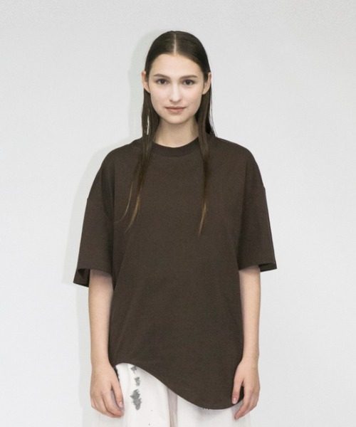 my beautiful landlet（マイビューティフルランドレット）の「【my beautiful landlet】 basic cotton round T-shirt（Tシャツ/カットソー・メンズ・イエロー/ブルー/ブラウン・1/0）」の2枚目の写真