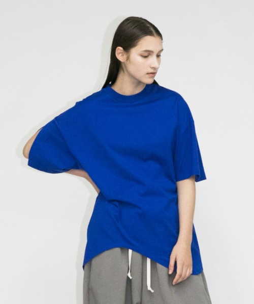 my beautiful landlet（マイビューティフルランドレット）の「【my beautiful landlet】 basic cotton round T-shirt（Tシャツ/カットソー・メンズ・イエロー/ブルー/ブラウン・1/0）」の3枚目の写真