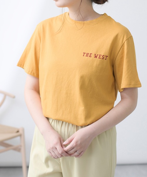MAISON BREEZE（メゾンブリーズ）の「【MAISON BREEZE】THE WEST プリントロゴTシャツ（Tシャツ/カットソー・レディース・ホワイト/イエロー・FREE）」の9枚目の写真