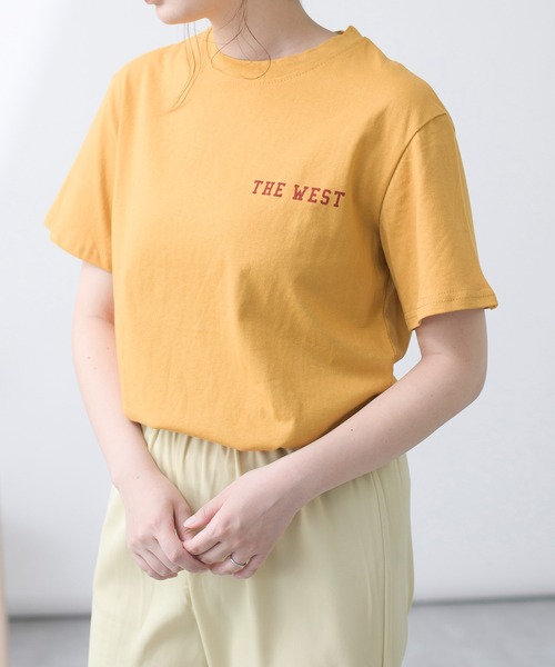MAISON BREEZE（メゾンブリーズ）の「【MAISON BREEZE】THE WEST プリントロゴTシャツ（Tシャツ/カットソー・レディース・ホワイト/イエロー・FREE）」の10枚目の写真