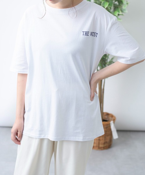 MAISON BREEZE（メゾンブリーズ）の「【MAISON BREEZE】THE WEST プリントロゴTシャツ（Tシャツ/カットソー・レディース・ホワイト/イエロー・FREE）」の13枚目の写真