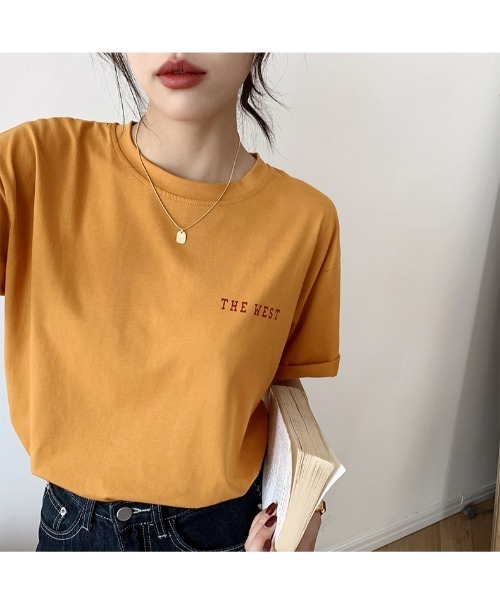 MAISON BREEZE（メゾンブリーズ）の「【MAISON BREEZE】THE WEST プリントロゴTシャツ（Tシャツ/カットソー・レディース・ホワイト/イエロー・FREE）」の8枚目の写真