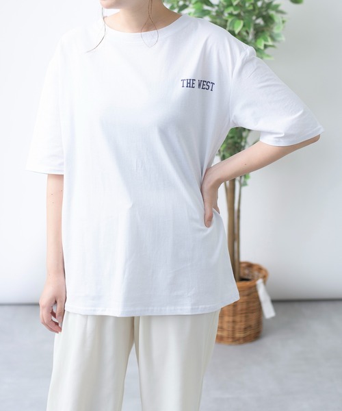 MAISON BREEZE（メゾンブリーズ）の「【MAISON BREEZE】THE WEST プリントロゴTシャツ（Tシャツ/カットソー・レディース・ホワイト/イエロー・FREE）」の19枚目の写真