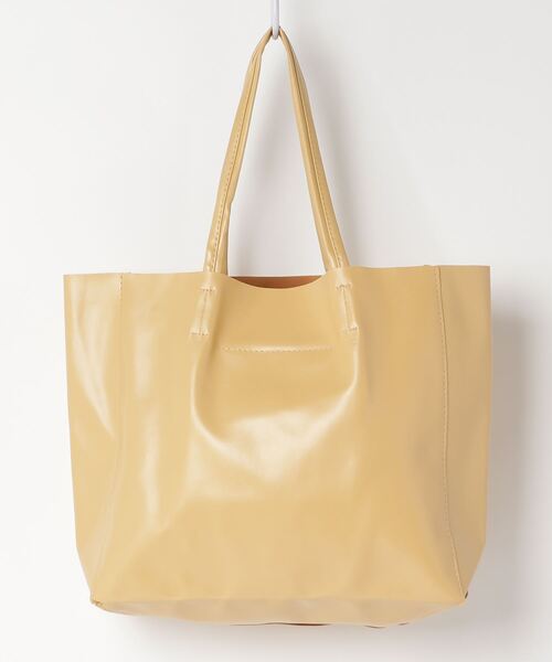 MAISON BREEZE(メゾンブリーズ)の「【MAISON BREEZE】フェイクレザーエコバッグ スタンダート KNF ※(ショルダーバッグ・レディース・ブラウン/ホワイト/ブラック/イエロー・FREE)」の6枚目の写真