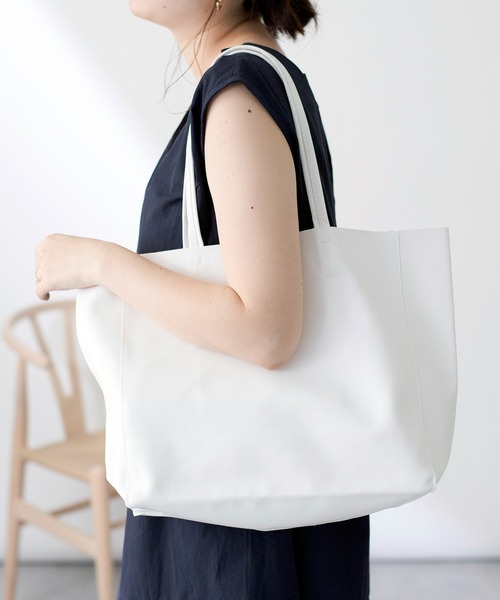 MAISON BREEZE(メゾンブリーズ)の「【MAISON BREEZE】フェイクレザーエコバッグ スタンダート KNF ※(ショルダーバッグ・レディース・ブラウン/ホワイト/ブラック/イエロー・FREE)」の19枚目の写真