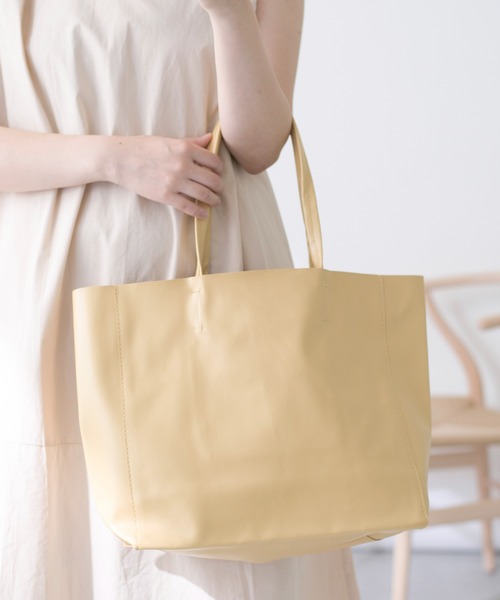 MAISON BREEZE(メゾンブリーズ)の「【MAISON BREEZE】フェイクレザーエコバッグ スタンダート KNF ※(ショルダーバッグ・レディース・ブラウン/ホワイト/ブラック/イエロー・FREE)」の15枚目の写真