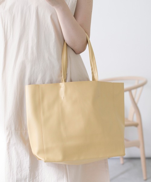 MAISON BREEZE(メゾンブリーズ)の「【MAISON BREEZE】フェイクレザーエコバッグ スタンダート KNF ※(ショルダーバッグ・レディース・ブラウン/ホワイト/ブラック/イエロー・FREE)」の13枚目の写真