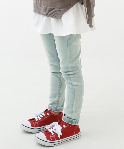 devirock（デビロック）の「楽デニム スキニーパンツ（デニムパンツ・キッズ・ワンウォッシュ/ブルー系その他/ネイビー/サックスブルー・130cm/140cm/100cm/160cm/150cm/110cm/120cm）」の3枚目の写真