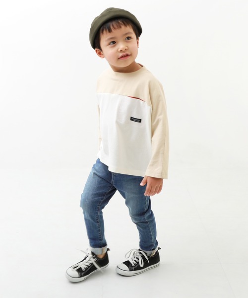 devirock（デビロック）の「楽デニム スキニーパンツ（デニムパンツ・キッズ・ワンウォッシュ/ブルー系その他/ネイビー/サックスブルー・130cm/140cm/100cm/160cm/150cm/110cm/120cm）」の18枚目の写真