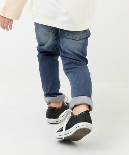 devirock（デビロック）の「楽デニム スキニーパンツ（デニムパンツ・キッズ・ワンウォッシュ/ブルー系その他/ネイビー/サックスブルー・130cm/140cm/100cm/160cm/150cm/110cm/120cm）」の17枚目の写真
