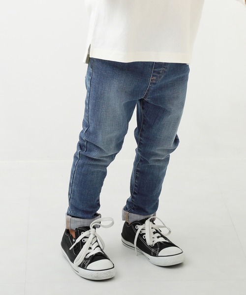 devirock（デビロック）の「楽デニム スキニーパンツ（デニムパンツ・キッズ・ワンウォッシュ/ブルー系その他/ネイビー/サックスブルー・130cm/140cm/100cm/160cm/150cm/110cm/120cm）」の16枚目の写真