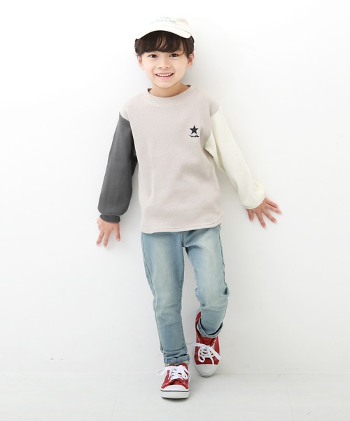 devirock（デビロック）の「楽デニム スキニーパンツ（デニムパンツ・キッズ・ワンウォッシュ/ブルー系その他/ネイビー/サックスブルー・130cm/140cm/100cm/160cm/150cm/110cm/120cm）」の14枚目の写真