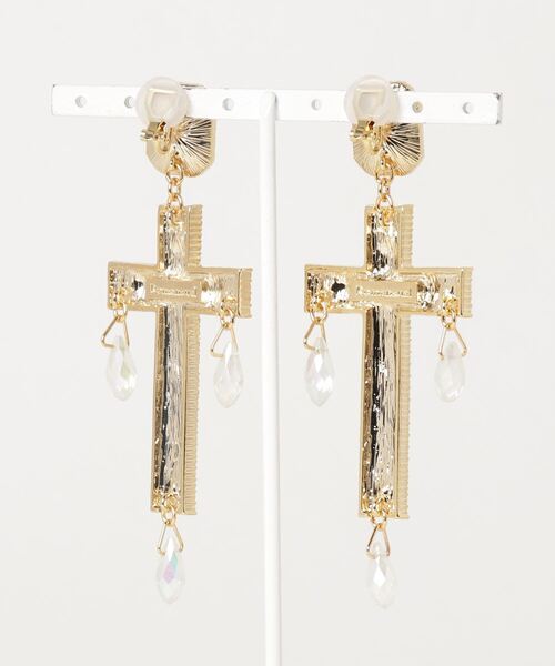 Romansual（ロマンシュアル）の「Romansual/ビジュークロスイヤリング（イヤリング・レディース・オフホワイト/ブルー・FREE）」の13枚目の写真