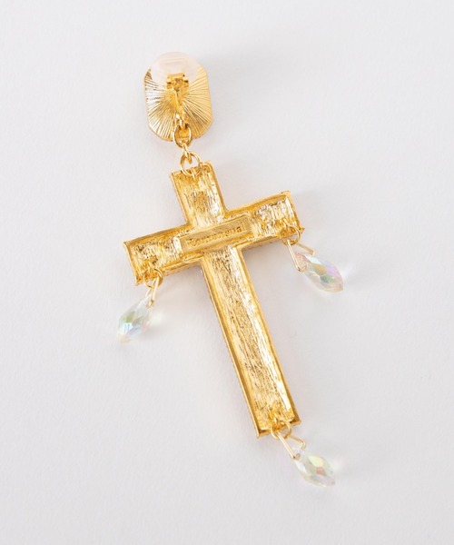 Romansual（ロマンシュアル）の「Romansual/ビジュークロスイヤリング（イヤリング・レディース・オフホワイト/ブルー・FREE）」の9枚目の写真