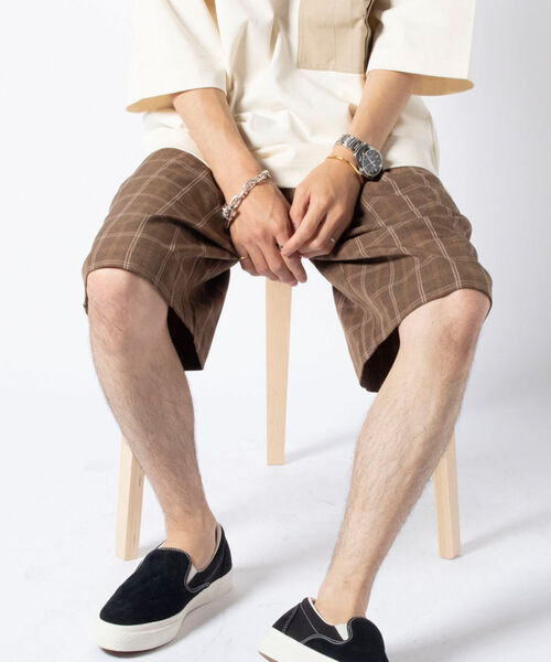 GLOSTER（グロスター）の「テックワークショーツ（その他パンツ・メンズ・ブラック/ライトグリーン/ベージュ系その他・MEDIUM/LARGE）」の4枚目の写真