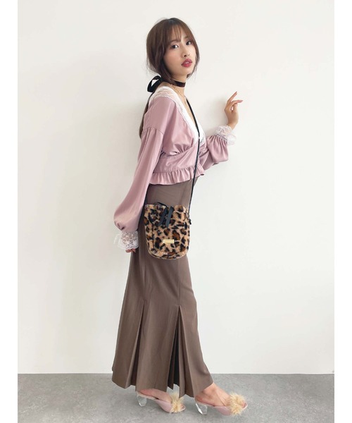 Honey Salon（ハニーサロン）の「ファーミニポシェット（ショルダーバッグ・レディース・ラベンダー/ブラウン/ホワイト・FREE）」の6枚目の写真