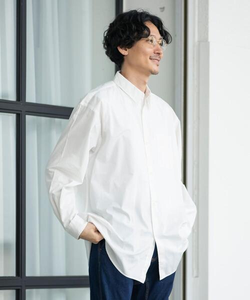 coen(コーエン)の「ポプリン起毛ビッグシャツ(シャツ/ブラウス・メンズ・ライトグレー/ホワイト/オリーブ・LARGE/SMALL/MEDIUM/X-LARGE)」の18枚目の写真