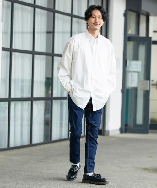 coen(コーエン)の「ポプリン起毛ビッグシャツ(シャツ/ブラウス・メンズ・ライトグレー/ホワイト/オリーブ・LARGE/SMALL/MEDIUM/X-LARGE)」の11枚目の写真