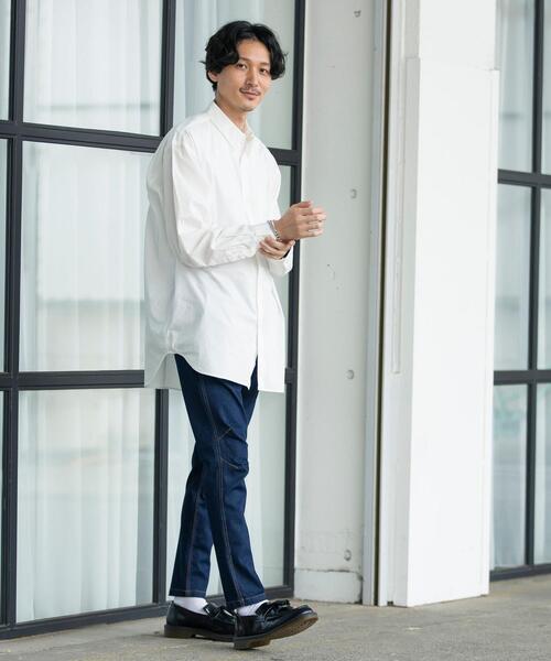 coen(コーエン)の「ポプリン起毛ビッグシャツ(シャツ/ブラウス・メンズ・ライトグレー/ホワイト/オリーブ・LARGE/SMALL/MEDIUM/X-LARGE)」の4枚目の写真