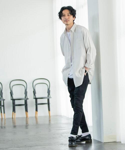 coen(コーエン)の「ポプリン起毛ビッグシャツ(シャツ/ブラウス・メンズ・ライトグレー/ホワイト/オリーブ・LARGE/SMALL/MEDIUM/X-LARGE)」の19枚目の写真