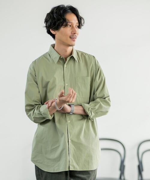 coen(コーエン)の「ポプリン起毛ビッグシャツ(シャツ/ブラウス・メンズ・ライトグレー/ホワイト/オリーブ・LARGE/SMALL/MEDIUM/X-LARGE)」の12枚目の写真