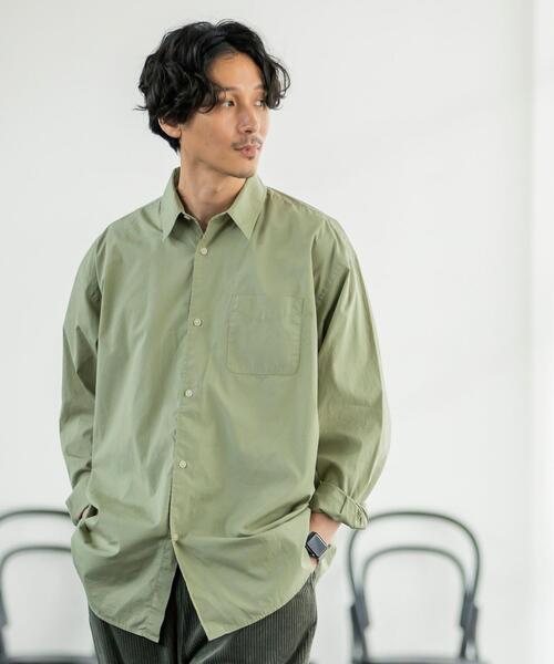 coen(コーエン)の「ポプリン起毛ビッグシャツ(シャツ/ブラウス・メンズ・ライトグレー/ホワイト/オリーブ・LARGE/SMALL/MEDIUM/X-LARGE)」の5枚目の写真