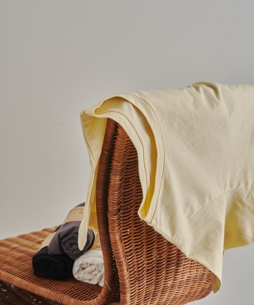 DouDou(ドゥドゥ)の「オーガニックコットン半袖クルーTシャツ(Tシャツ/カットソー・レディース・ブラック/イエロー/チャコールグレー/オフホワイト・FREE)」の4枚目の写真