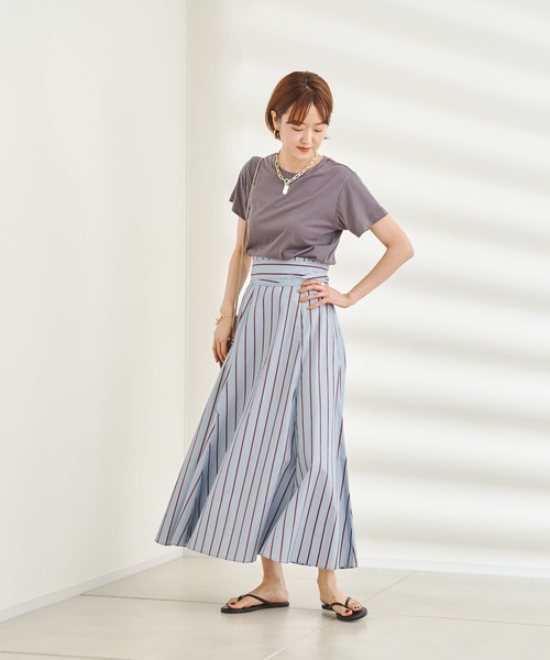 DouDou(ドゥドゥ)の「オーガニックコットン半袖クルーTシャツ(Tシャツ/カットソー・レディース・ブラック/イエロー/チャコールグレー/オフホワイト・FREE)」の5枚目の写真