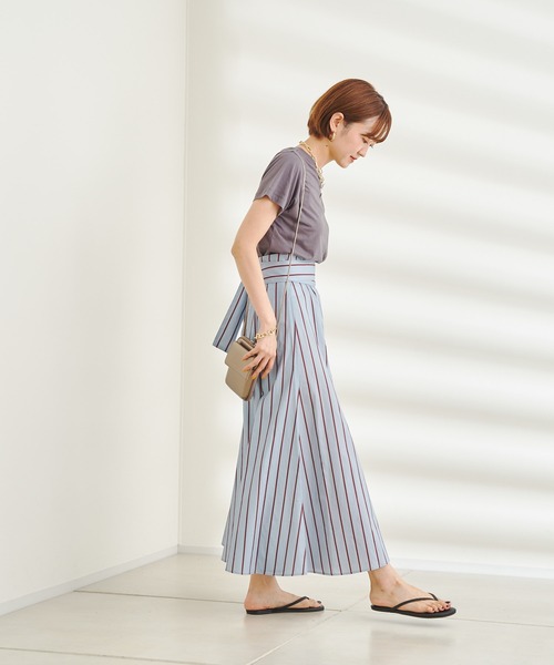 DouDou(ドゥドゥ)の「オーガニックコットン半袖クルーTシャツ(Tシャツ/カットソー・レディース・ブラック/イエロー/チャコールグレー/オフホワイト・FREE)」の20枚目の写真