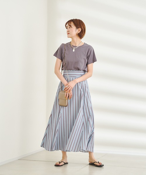 DouDou(ドゥドゥ)の「オーガニックコットン半袖クルーTシャツ(Tシャツ/カットソー・レディース・ブラック/イエロー/チャコールグレー/オフホワイト・FREE)」の13枚目の写真